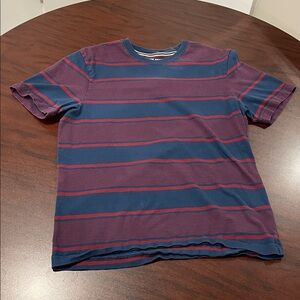 Joe Fresh Men’s Tee - Navy and Burgundy Stripes